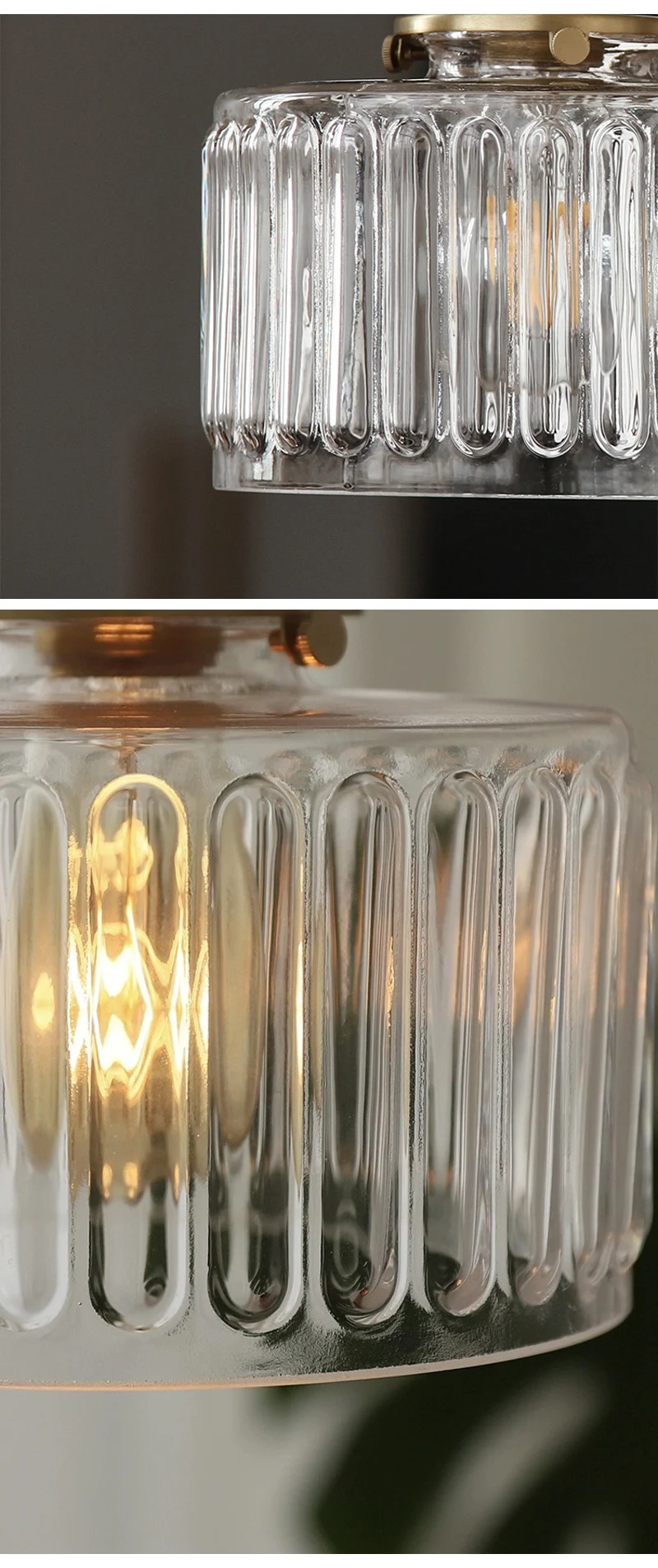 LED Vintage Glass Pendant Light Green Hanging Lamps Living Room Decor Luminaire Hall Bedroom Dining Room Indoor Fixture Lustre