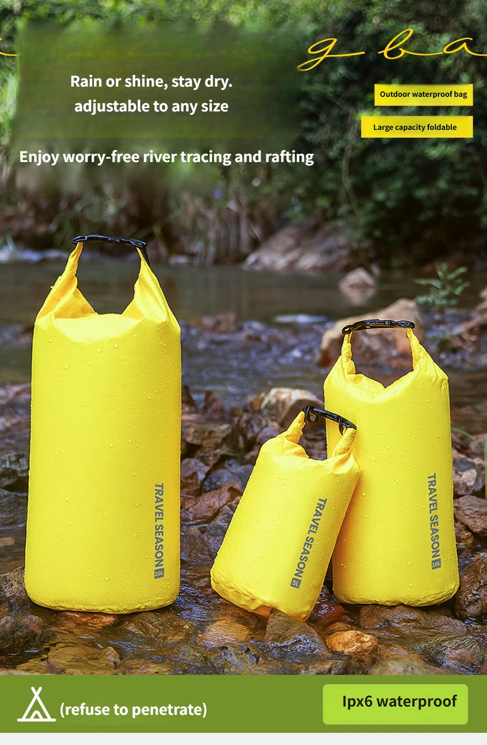 5L/10L/20L Swimming Waterproof Dry Bag for Women Men Outdoor Sport Storage Bag for Kayaking,Swimming,Fishing,Rafting,Floating