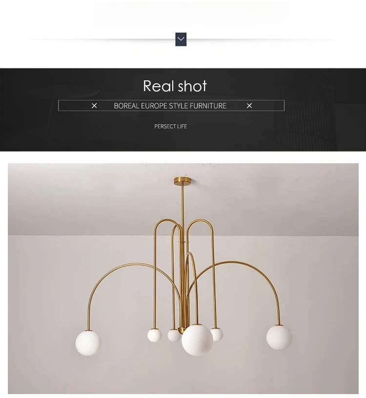 Nordic Minimalist Pendant Light for Living Room Restaurant  Dining Room Lamp Cafe Clothing Store Art Black Gold Red Chandelier