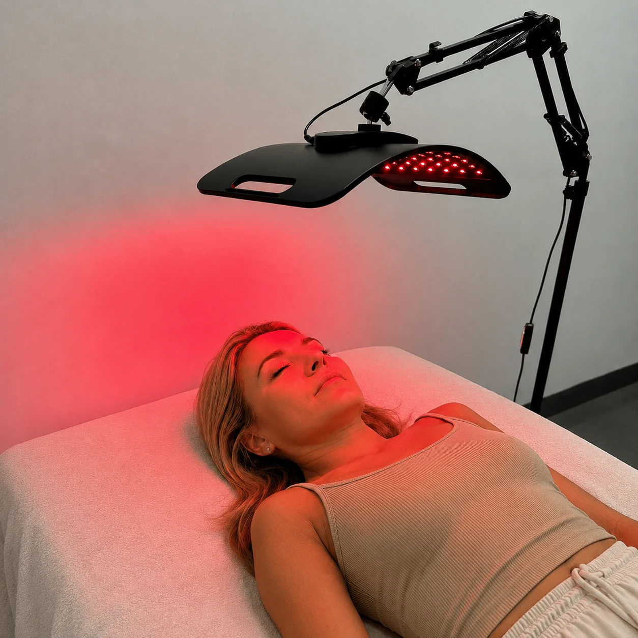 Infrared Light Lamps with Stand 660nm Red Light & 850nm Near Infrared Lamp Device for Beauty at Home