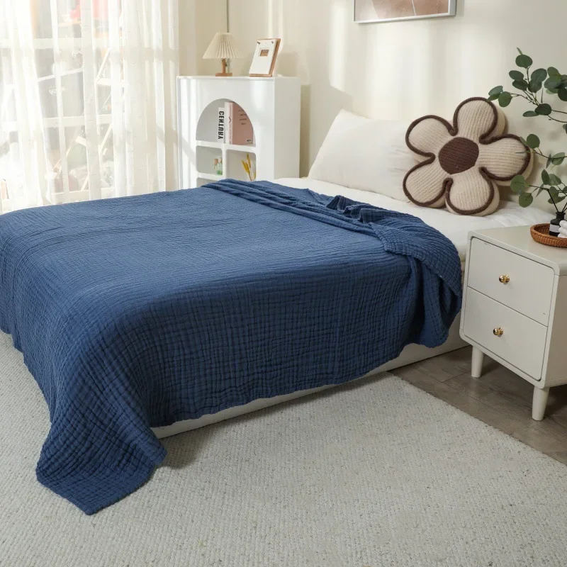 6 Layers Cotton Muslin Blankets Lightweight Cotton Throw Cooling Soft Throw Blanket for Year-Round Comfort Breathable Bedspread