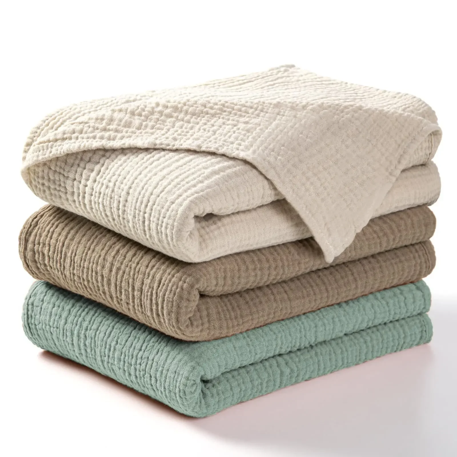 6 Layers Cotton Muslin Blankets Lightweight Cotton Throw Cooling Soft Throw Blanket for Year-Round Comfort Breathable Bedspread