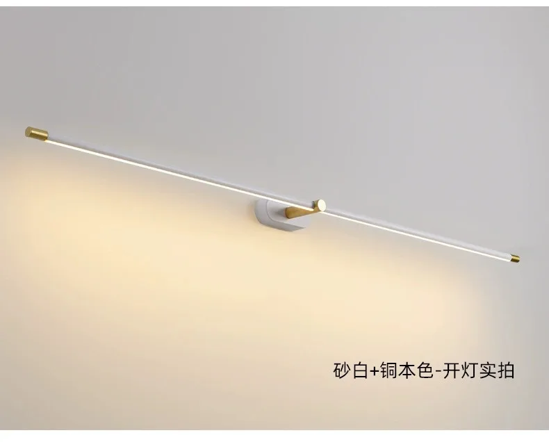 LED Mirror Bathroom long strip Wall Lamps Modern Bedroom Bedside Minimalist Ceiling Light Wall Sconces Decor Lighting Fixtures