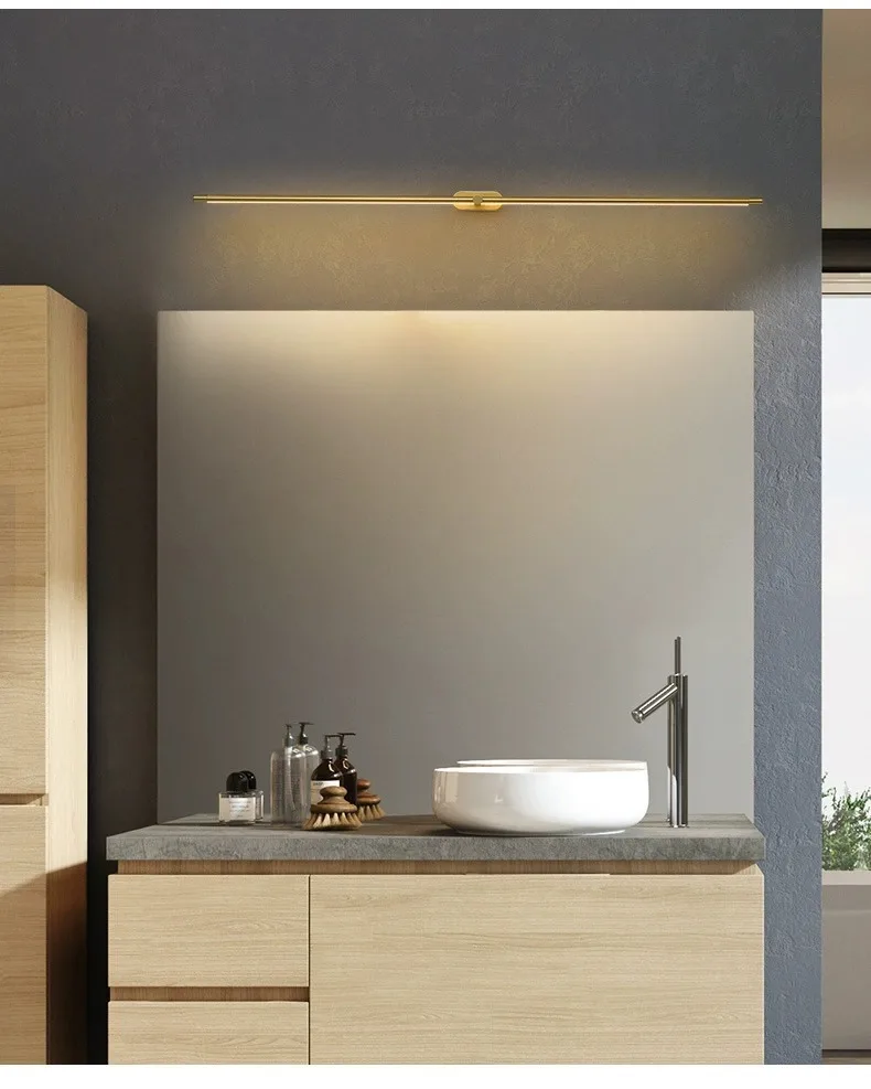 LED Mirror Bathroom long strip Wall Lamps Modern Bedroom Bedside Minimalist Ceiling Light Wall Sconces Decor Lighting Fixtures