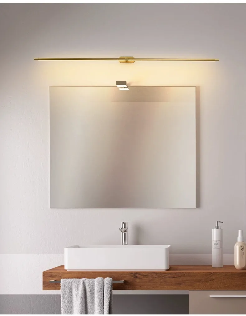LED Mirror Bathroom long strip Wall Lamps Modern Bedroom Bedside Minimalist Ceiling Light Wall Sconces Decor Lighting Fixtures