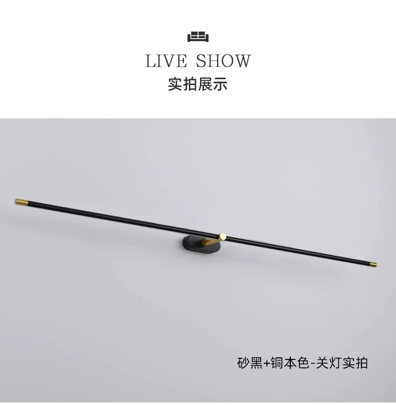LED Mirror Bathroom long strip Wall Lamps Modern Bedroom Bedside Minimalist Ceiling Light Wall Sconces Decor Lighting Fixtures