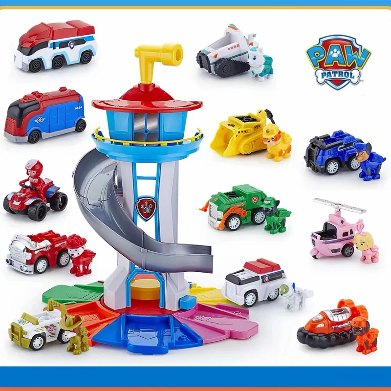 NEW Paw Patrol Toy Set Cartoon Anime Figures Patrol Canine Chase Skye Rebound Bicycle Home Decoration BirthdayGifts adulttoys
