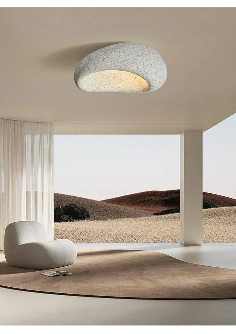 Japanese Wabi Sabi Style Ceiling Light for Bedrooms Living Rooms Study Rooms Simple Modern Cream Style Lighting Fixtures
