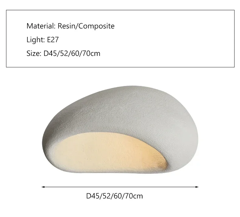 Japanese Wabi Sabi Style Ceiling Light for Bedrooms Living Rooms Study Rooms Simple Modern Cream Style Lighting Fixtures
