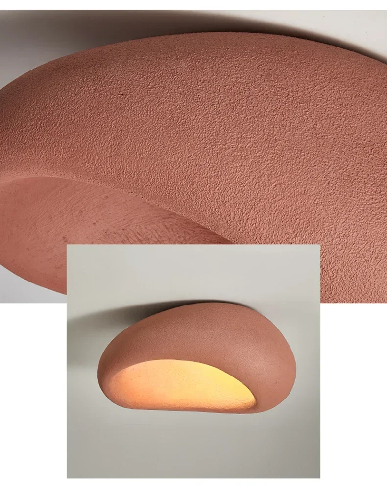 Japanese Wabi Sabi Style Ceiling Light for Bedrooms Living Rooms Study Rooms Simple Modern Cream Style Lighting Fixtures