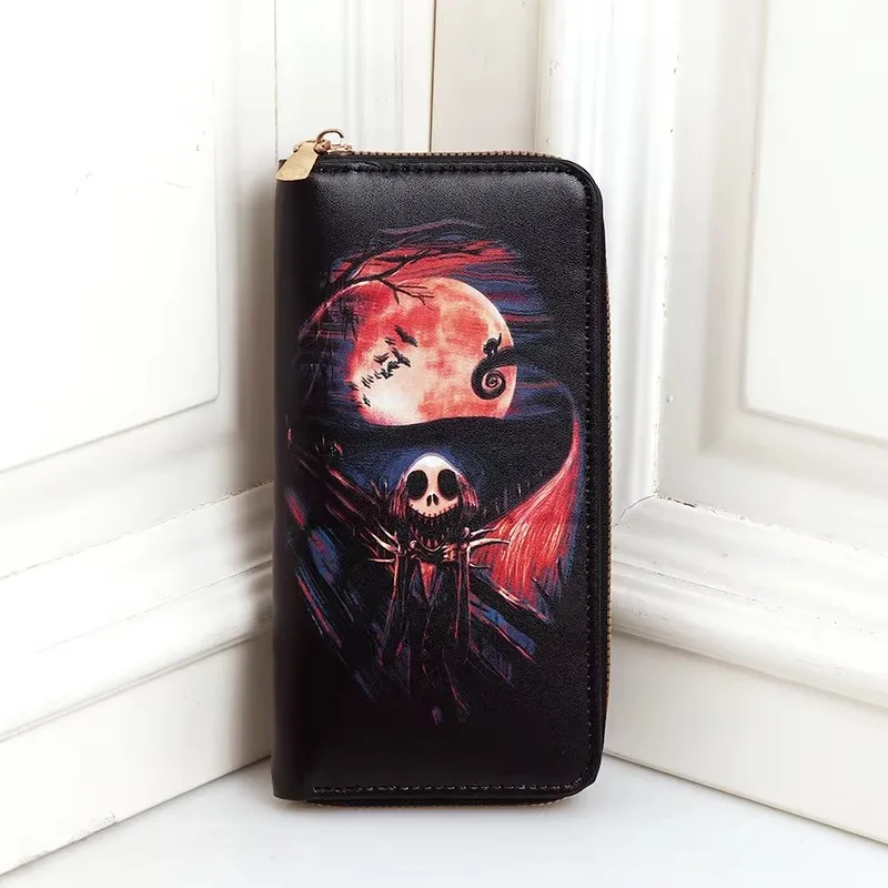 Nightmare Before Christmas Jack Skellington Sally Wallet Cartoon Print Multifunctional Fashion Coin Purse Boy Girl Birthday Gift