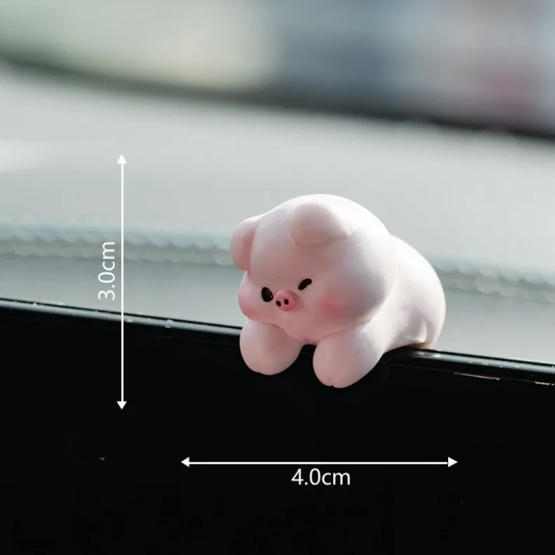 Cute Cartoon Small Animal Car Dashboard Accessories, Humorous Car Interior Ornaments and Screen Decorations