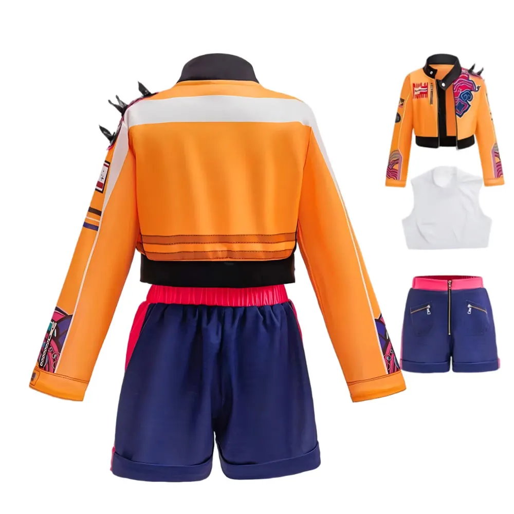 Girl 3D Print 3Pcs Role Play Dress up Popular Korean Music Performance Clothing Dance Costume Idol Singer Cosplay Team Uniform