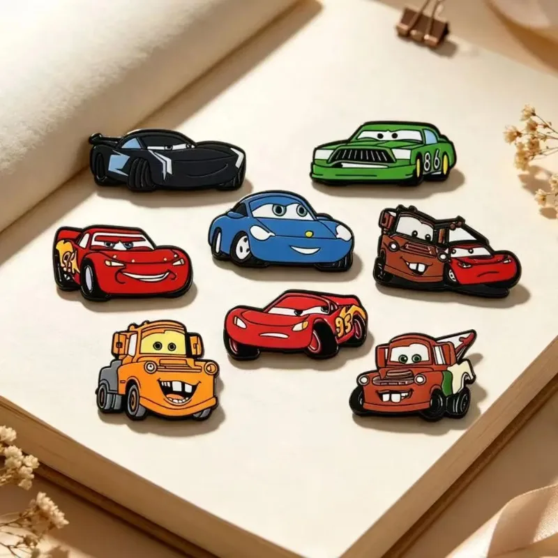 8pcs Set Cute Cartoon Car Badge Cool Brooches for Backpacks Jackets Bags Comedy Movie Badge Cute Cartoon Lapel Pins Student Gift
