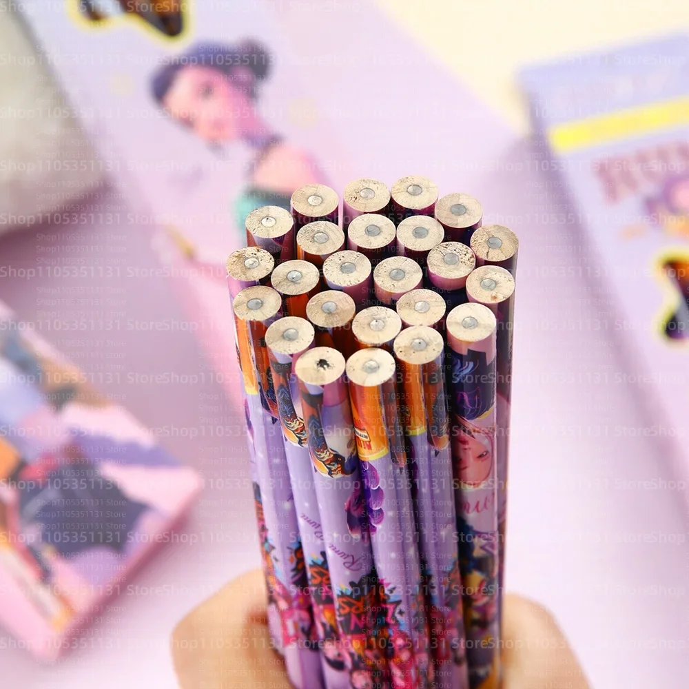 Anime Girls Lumi Mila Zoi Witch Hunter Pencils 2B HB Colors Pencils Cute Cartoon Student Stationery Set for Daily Learning Gifts