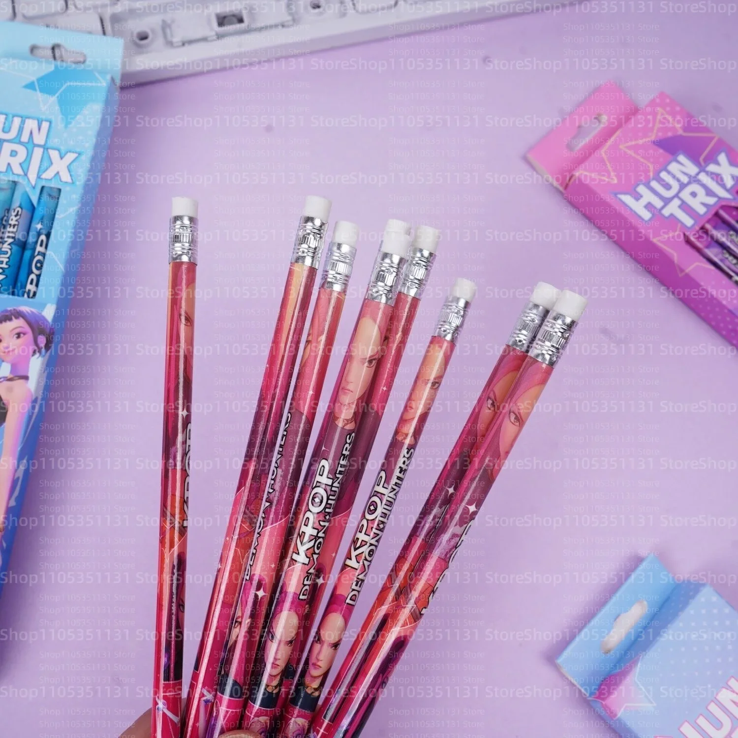 Anime Girls Lumi Mila Zoi Witch Hunter Pencils 2B HB Colors Pencils Cute Cartoon Student Stationery Set for Daily Learning Gifts