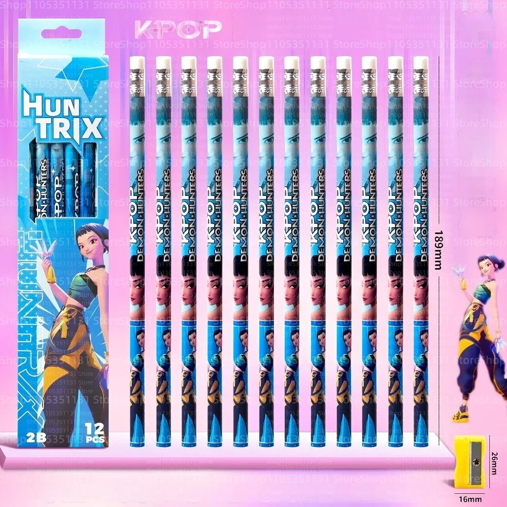 Anime Girls Lumi Mila Zoi Witch Hunter Pencils 2B HB Colors Pencils Cute Cartoon Student Stationery Set for Daily Learning Gifts