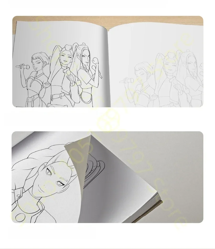 Anime Girls Lumi Mila Zoi Witch Hunter Pencils 2B HB Colors Pencils Cute Cartoon Student Stationery Set for Daily Learning Gifts