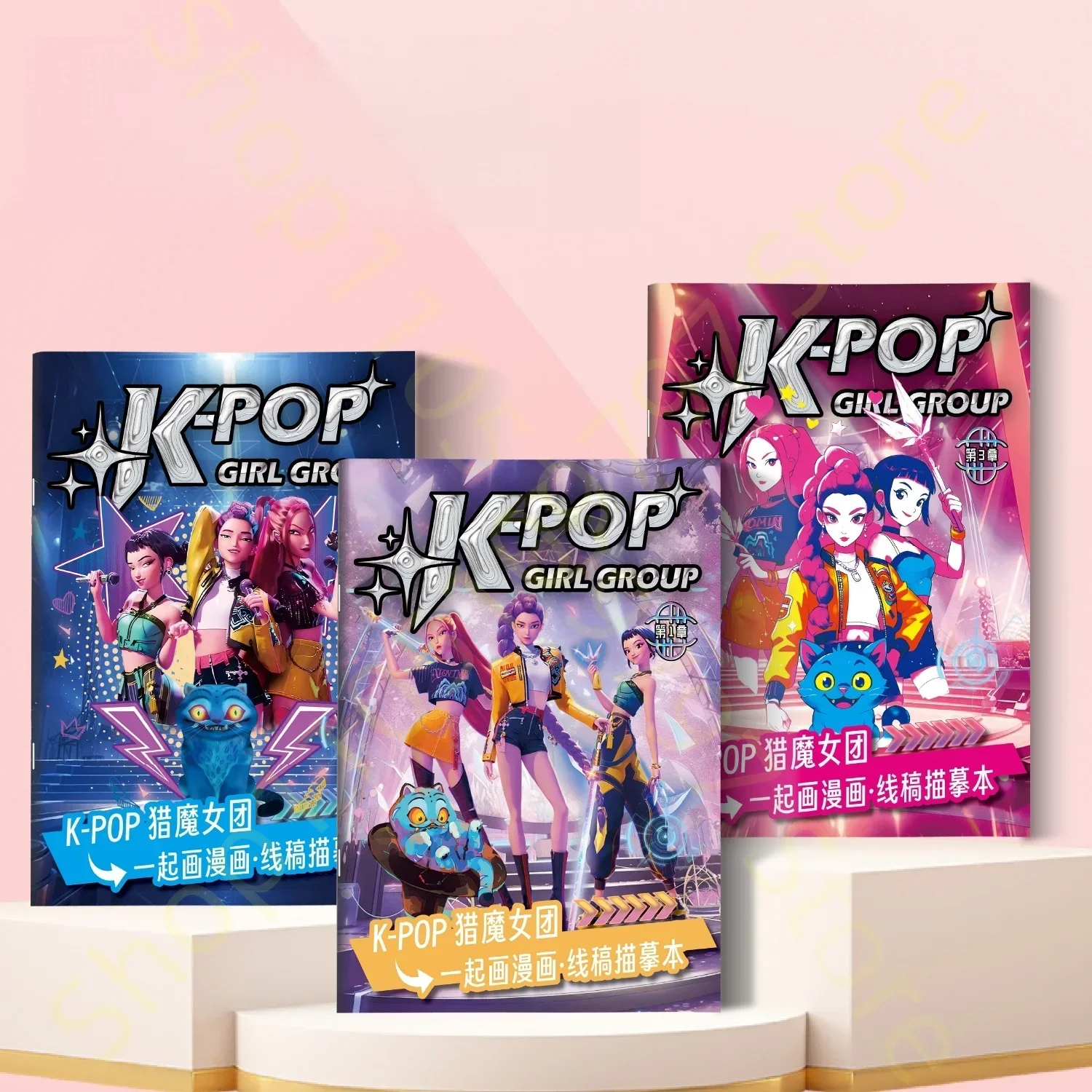 Anime Girls Lumi Mila Zoi Witch Hunter Pencils 2B HB Colors Pencils Cute Cartoon Student Stationery Set for Daily Learning Gifts