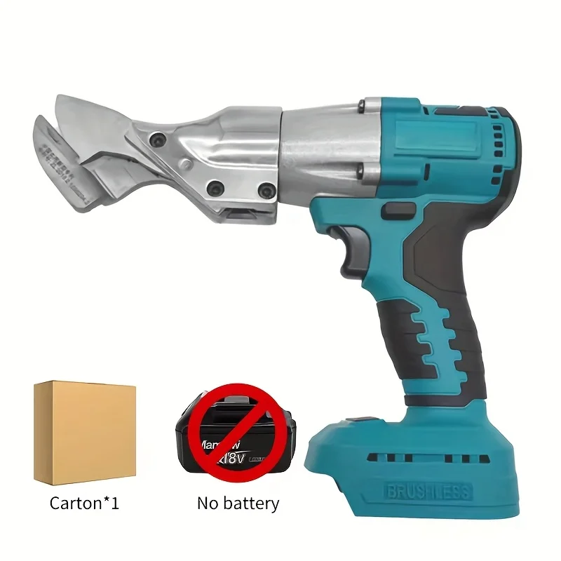Brushless Cordless Electric Metal Shears 1600RPM 2mm Sheet Metal Cutter for Steel Aluminum Roofing Compatible with Makita 18V Ba