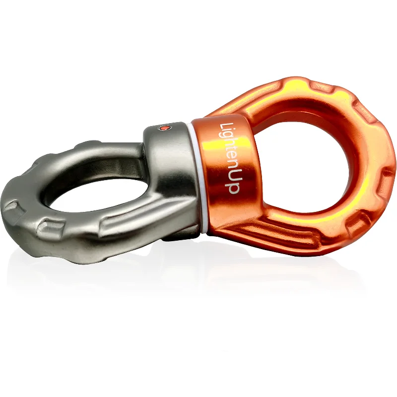 30KN Outdoor Rock Climbing Carabiner Swivel Connector Universal Gimbal Ring Yoga Swing Hammock Rope Swivel Rotational Connector