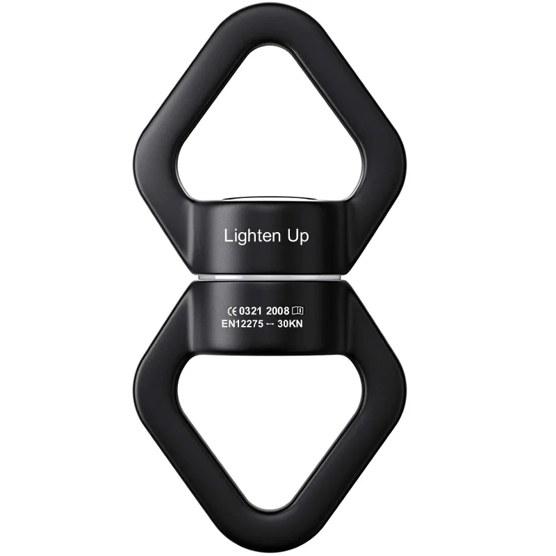 30KN Outdoor Rock Climbing Carabiner Swivel Connector Universal Gimbal Ring Yoga Swing Hammock Rope Swivel Rotational Connector