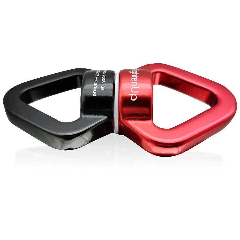 30KN Outdoor Rock Climbing Carabiner Swivel Connector Universal Gimbal Ring Yoga Swing Hammock Rope Swivel Rotational Connector