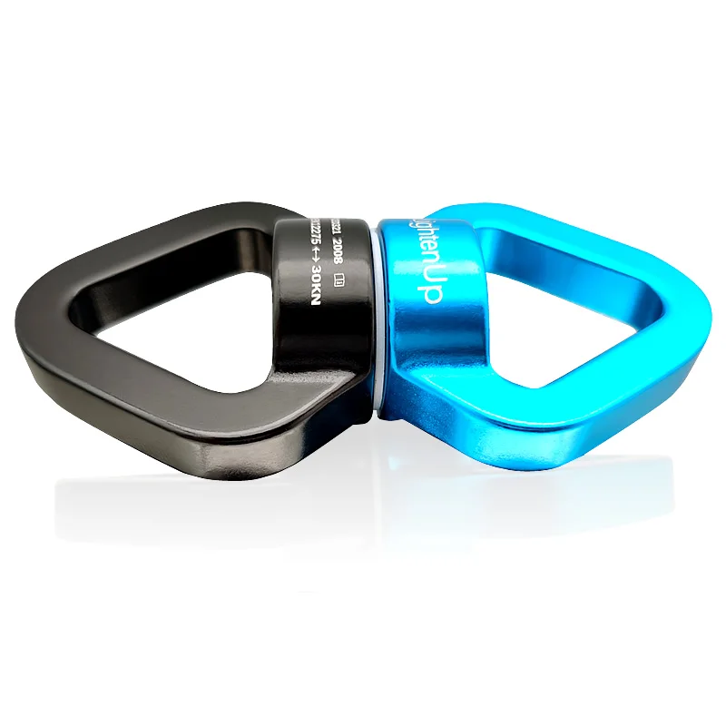 30KN Outdoor Rock Climbing Carabiner Swivel Connector Universal Gimbal Ring Yoga Swing Hammock Rope Swivel Rotational Connector