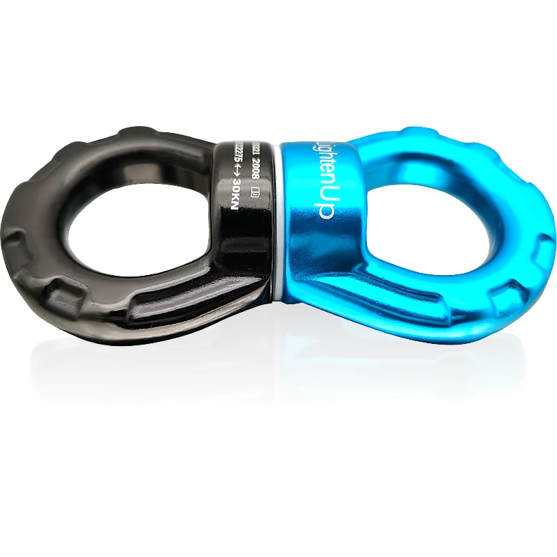 30KN Outdoor Rock Climbing Carabiner Swivel Connector Universal Gimbal Ring Yoga Swing Hammock Rope Swivel Rotational Connector