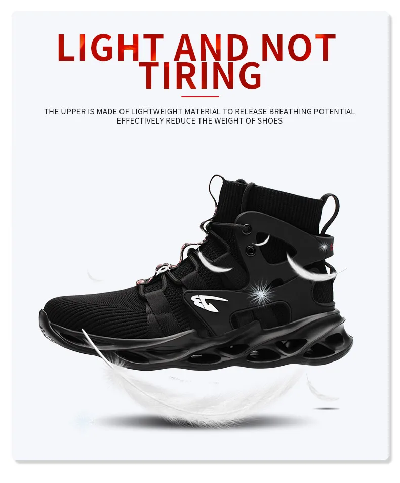 2026 Male Work Boots Indestructible Safety Shoes Men Steel Toe Shoes Puncture-Proof Work Sneakers Male Shoes Adult Work Shoes