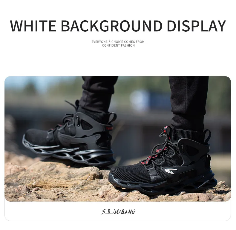2026 Male Work Boots Indestructible Safety Shoes Men Steel Toe Shoes Puncture-Proof Work Sneakers Male Shoes Adult Work Shoes