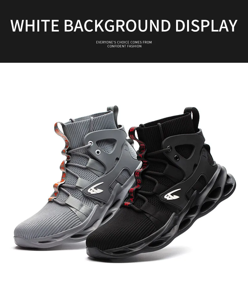 2026 Male Work Boots Indestructible Safety Shoes Men Steel Toe Shoes Puncture-Proof Work Sneakers Male Shoes Adult Work Shoes