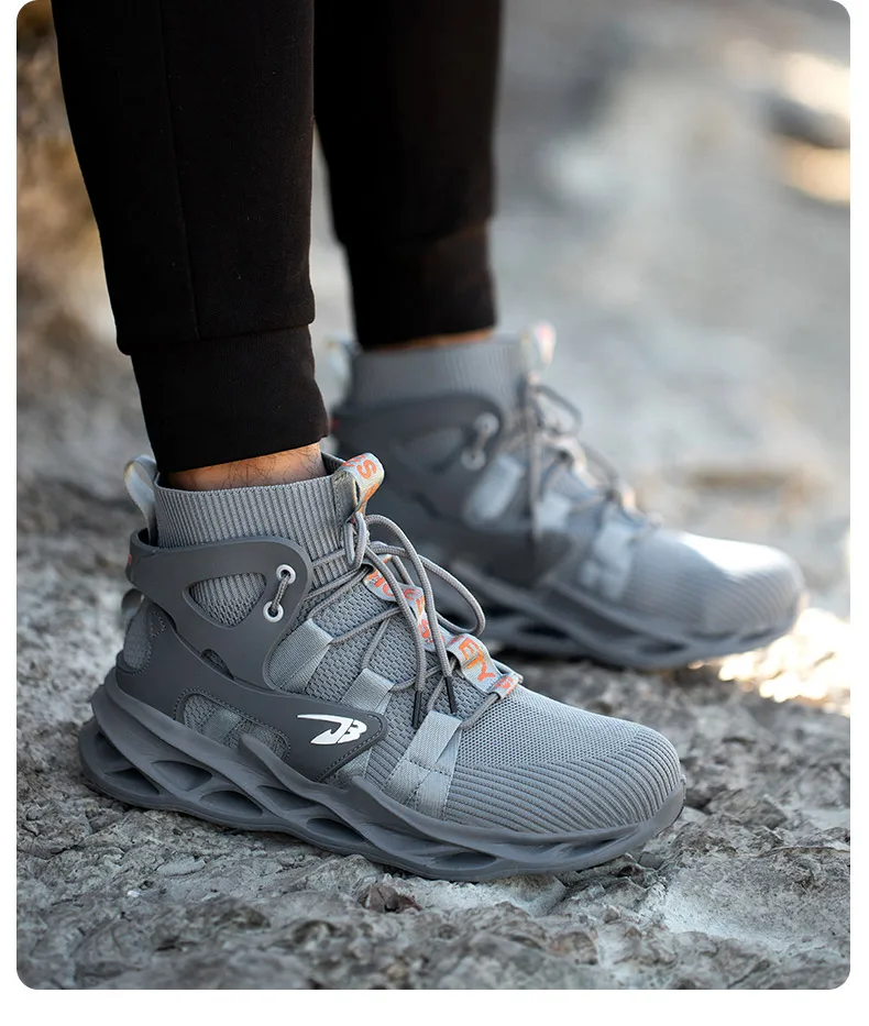2026 Male Work Boots Indestructible Safety Shoes Men Steel Toe Shoes Puncture-Proof Work Sneakers Male Shoes Adult Work Shoes