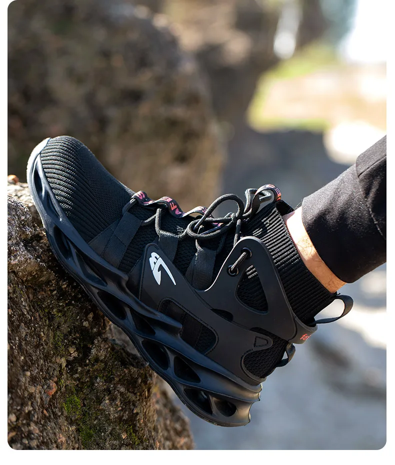 2026 Male Work Boots Indestructible Safety Shoes Men Steel Toe Shoes Puncture-Proof Work Sneakers Male Shoes Adult Work Shoes