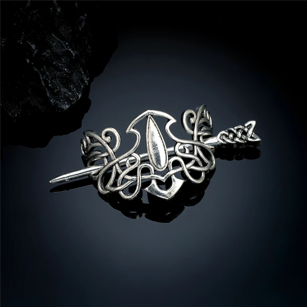 Retro Norse Runes Viking Celtic Knot Hair Clips & Barrettes Minimalist Witch Slide Stick Hairpin Accessories Women Pagan Jewelry