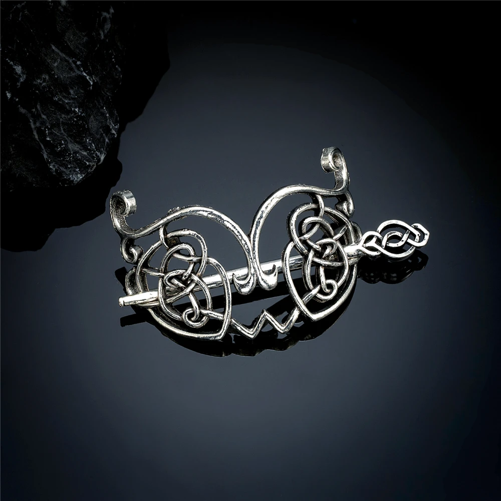 Retro Norse Runes Viking Celtic Knot Hair Clips & Barrettes Minimalist Witch Slide Stick Hairpin Accessories Women Pagan Jewelry