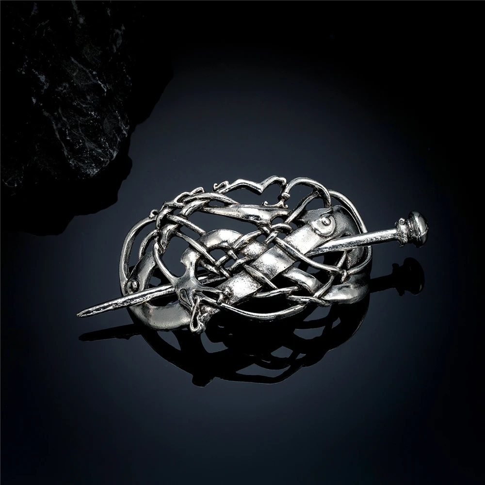 Retro Norse Runes Viking Celtic Knot Hair Clips & Barrettes Minimalist Witch Slide Stick Hairpin Accessories Women Pagan Jewelry