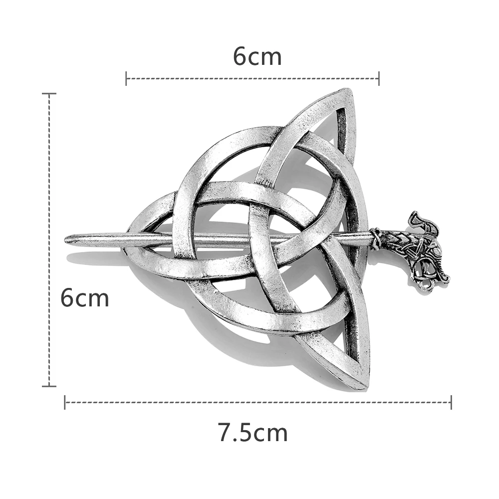 Retro Norse Runes Viking Celtic Knot Hair Clips & Barrettes Minimalist Witch Slide Stick Hairpin Accessories Women Pagan Jewelry