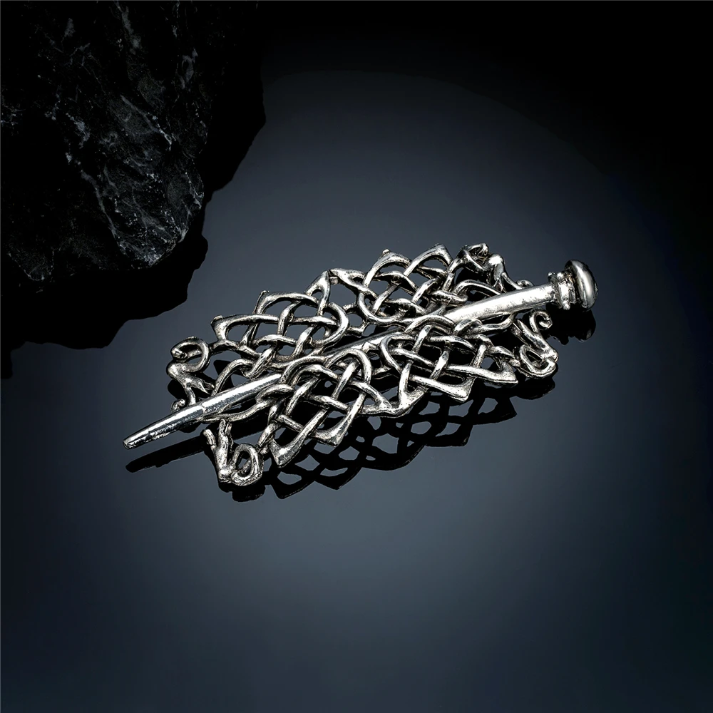 Retro Norse Runes Viking Celtic Knot Hair Clips & Barrettes Minimalist Witch Slide Stick Hairpin Accessories Women Pagan Jewelry