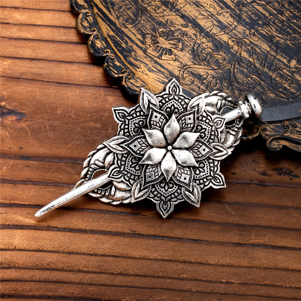 Retro Norse Runes Viking Celtic Knot Hair Clips & Barrettes Minimalist Witch Slide Stick Hairpin Accessories Women Pagan Jewelry