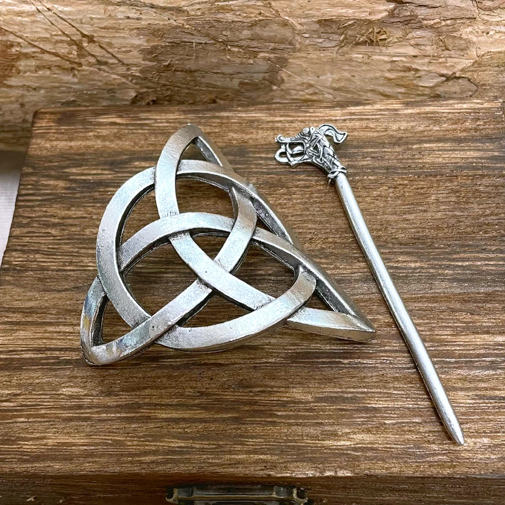 Retro Norse Runes Viking Celtic Knot Hair Clips & Barrettes Minimalist Witch Slide Stick Hairpin Accessories Women Pagan Jewelry