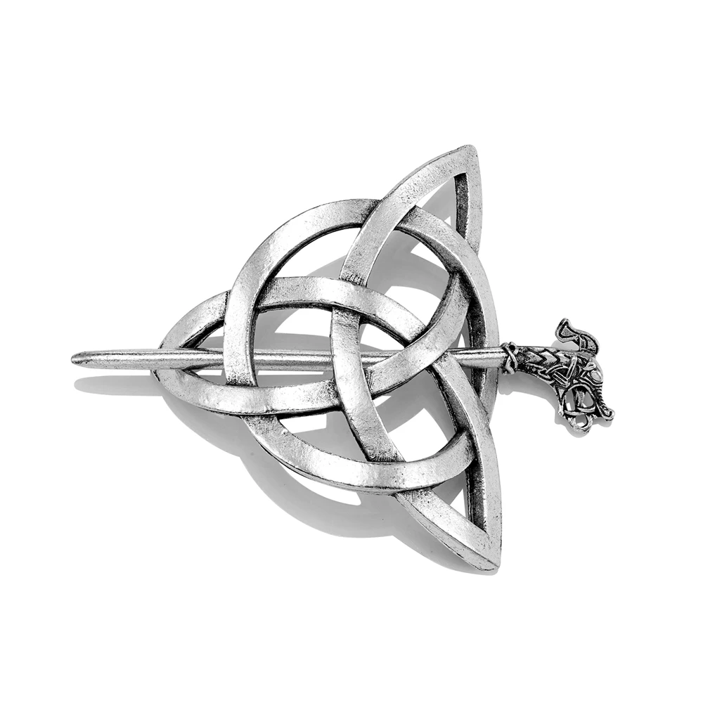 Retro Norse Runes Viking Celtic Knot Hair Clips & Barrettes Minimalist Witch Slide Stick Hairpin Accessories Women Pagan Jewelry