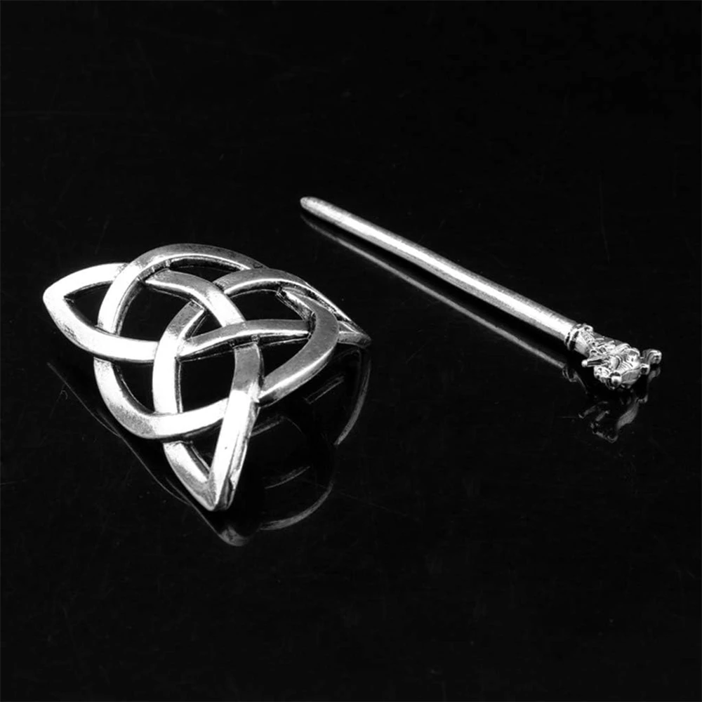 Retro Norse Runes Viking Celtic Knot Hair Clips & Barrettes Minimalist Witch Slide Stick Hairpin Accessories Women Pagan Jewelry
