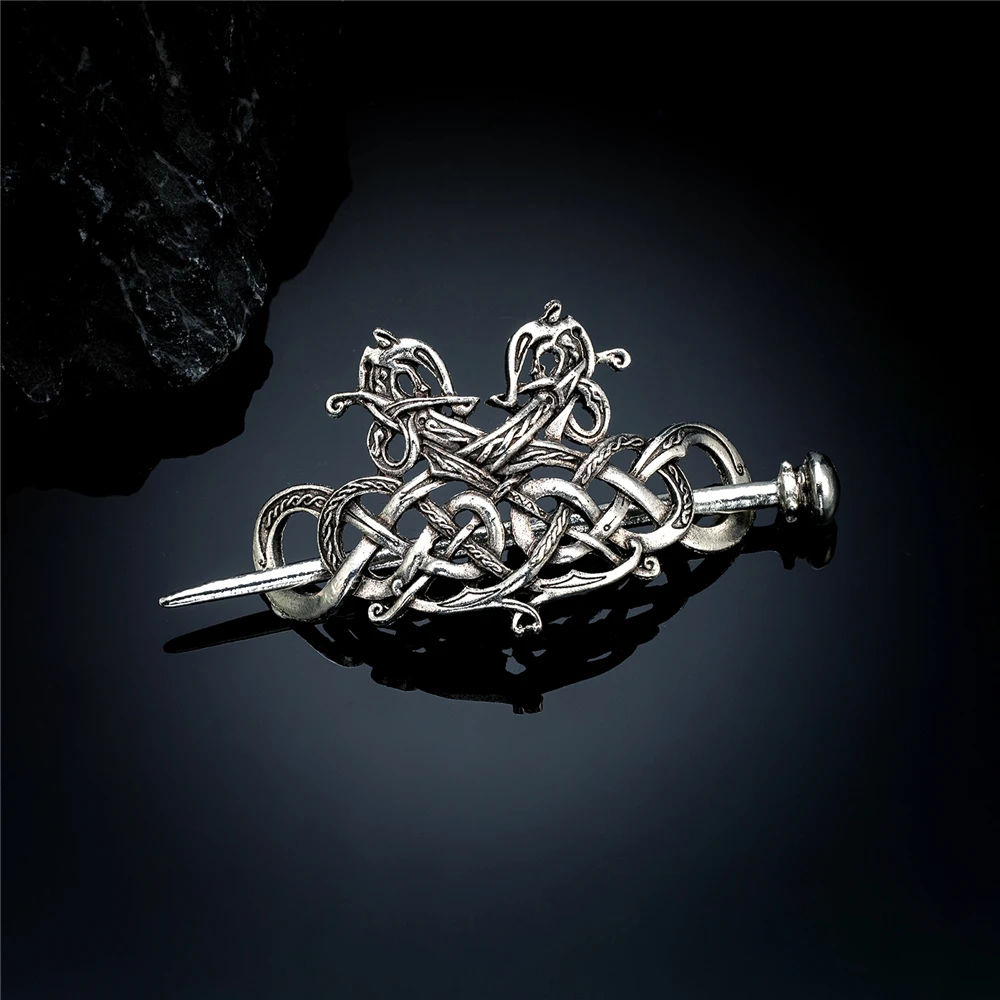 Retro Norse Runes Viking Celtic Knot Hair Clips & Barrettes Minimalist Witch Slide Stick Hairpin Accessories Women Pagan Jewelry