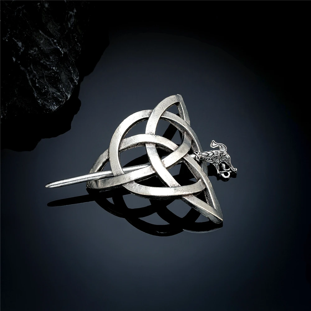 Retro Norse Runes Viking Celtic Knot Hair Clips & Barrettes Minimalist Witch Slide Stick Hairpin Accessories Women Pagan Jewelry