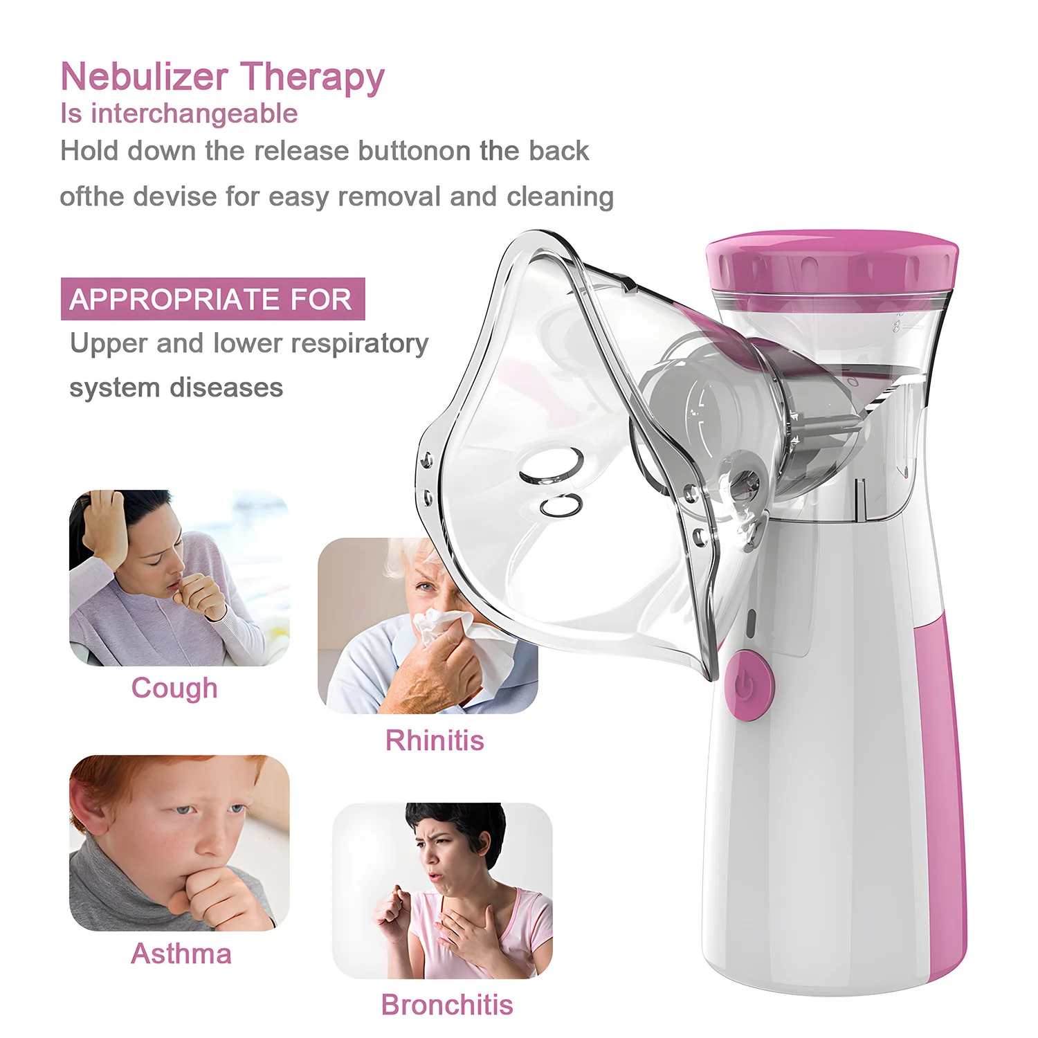 Outdoor Portable Atomizer Kids Adult Saving Emergency Device Nebulizer Silent Mesh Mini First Aid Kit Handheld Asthma Inhaler