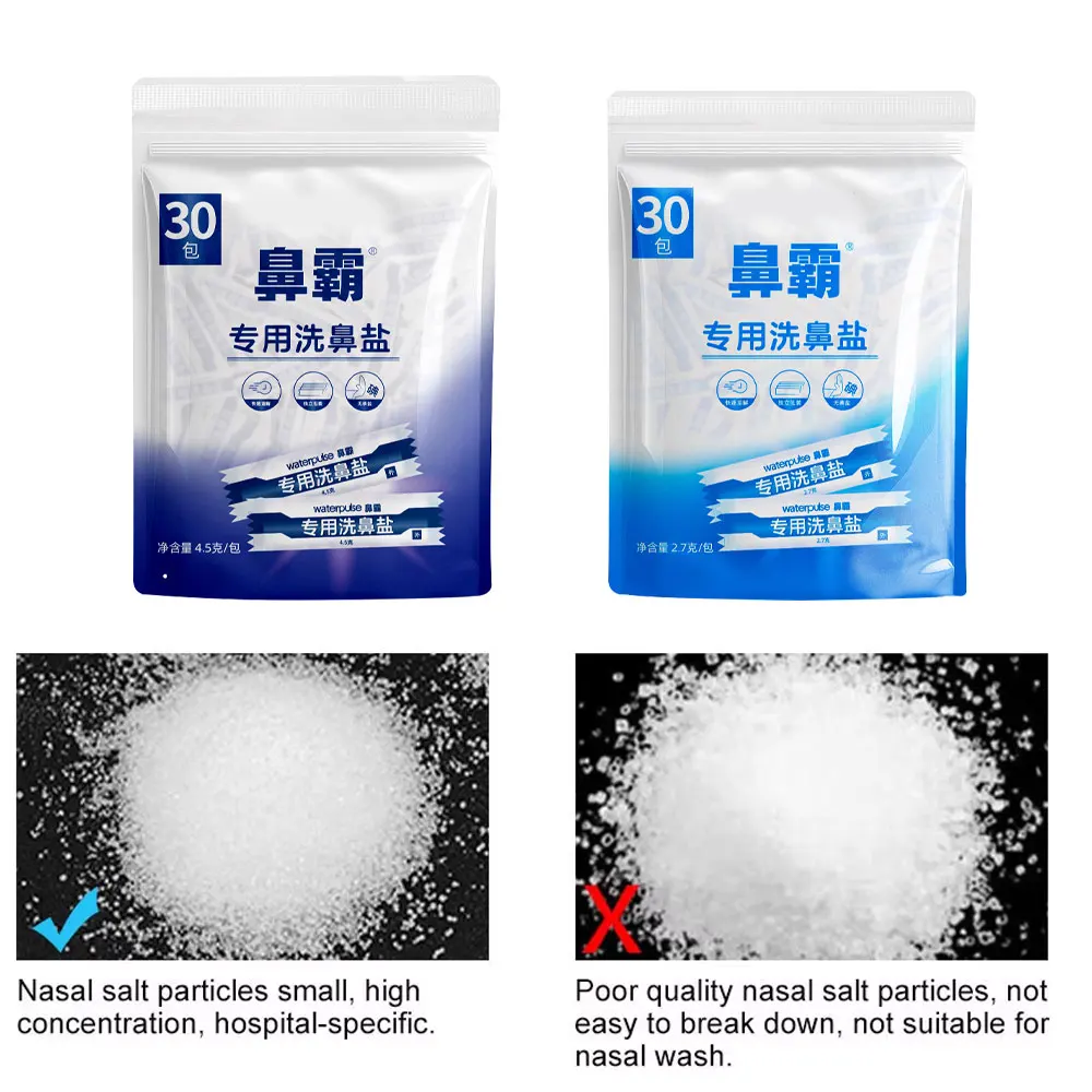 30-300pcs 2.7/4.5g Nasal Wash Salt for Adults Children Nose Cleaner Rinse Allergic Rhinitis Relief Nose Cavity Protector Irrigat