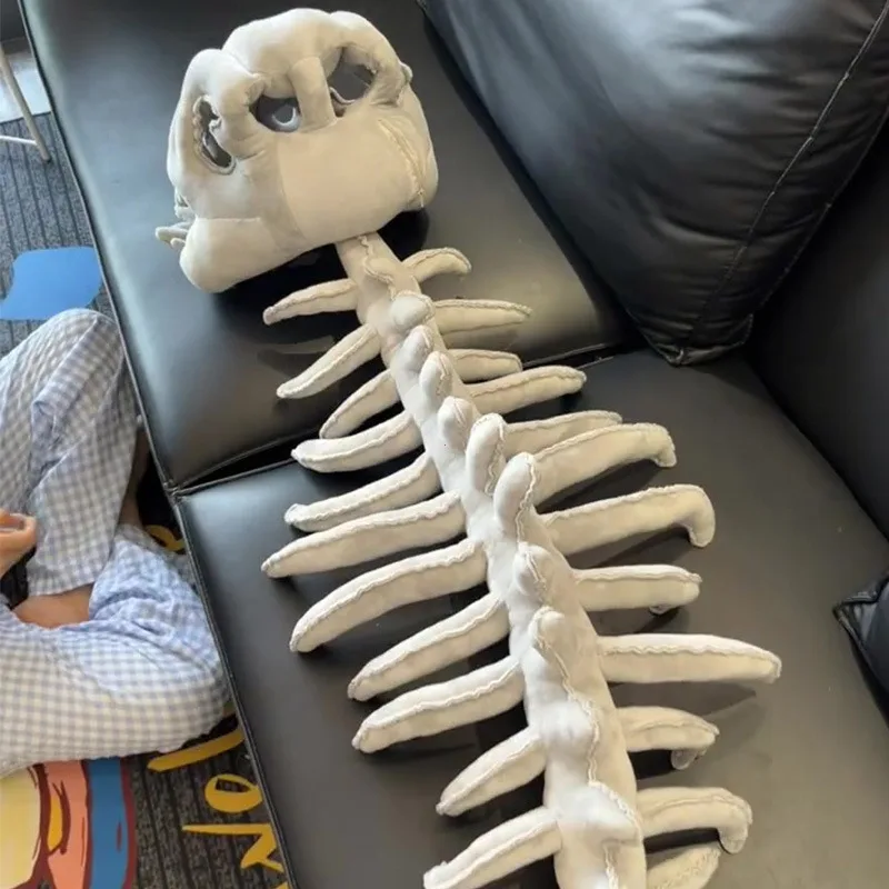 80/118CM Dinosaur Skeleton Costume Set Dress up Clothing Plush Toys Party Cosplay Toy Kid Adult Dress-Up Creative Funy Gift