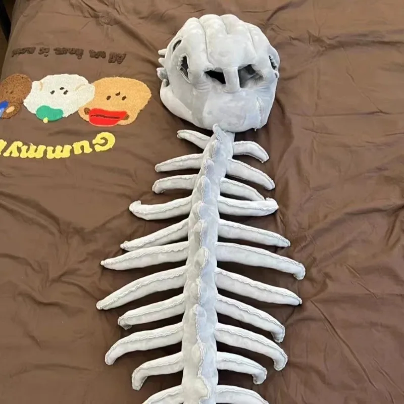 80/118CM Dinosaur Skeleton Costume Set Dress up Clothing Plush Toys Party Cosplay Toy Kid Adult Dress-Up Creative Funy Gift