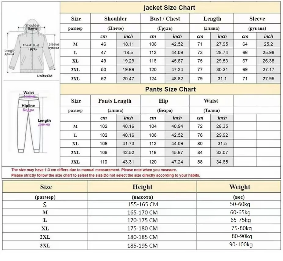 Luxury Brand Men Tracksuits 2-piece Set Black Sports Suit Tracksuits Jogging Men's Clothing Sweatpants Zip Sweatshirts Techwear